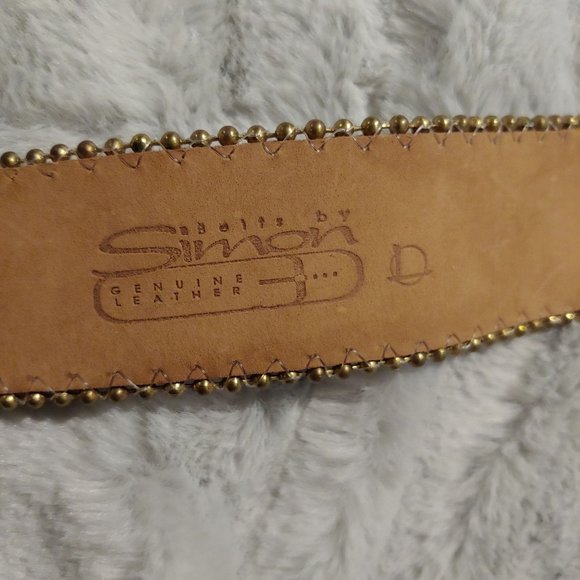 Belts by Simon metallic multi colored leather belt large - Picture 12 of 16